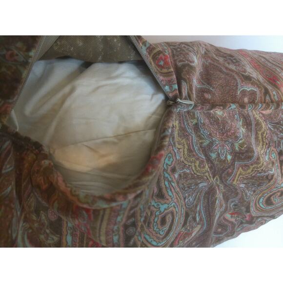Ralph Lauren Bohemian Paisley Gold Corded Sateen Euro Pillow - Picture 4 of 7